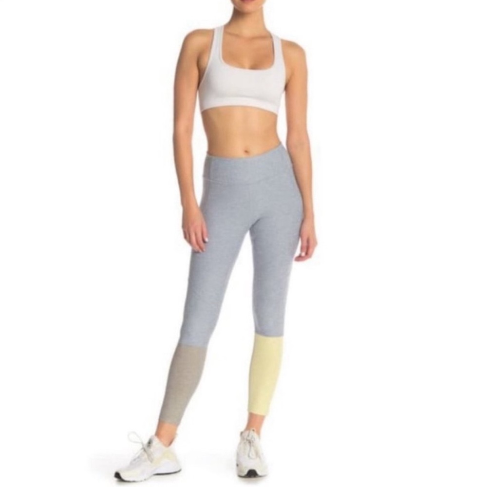 Outdoor Voices 7/8 Dipped Leggings Blue/Grey/Yellow
